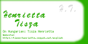 henrietta tisza business card